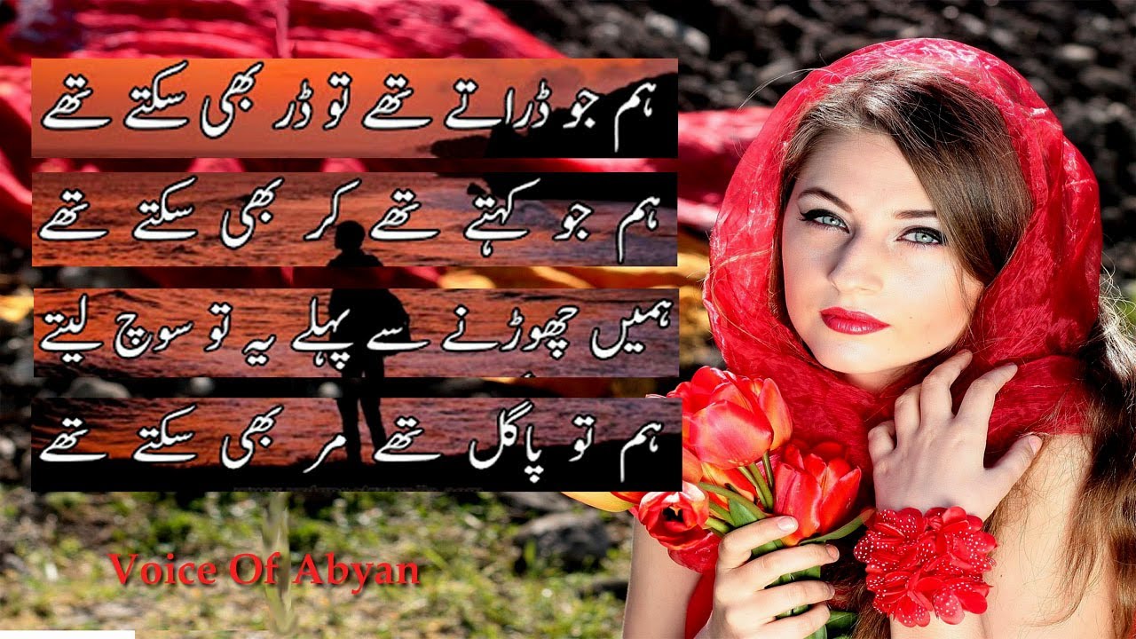 4 Line Poetry || Urdu Sad Poetry || 20. Sad Shayari || By Voice Of Abyan
