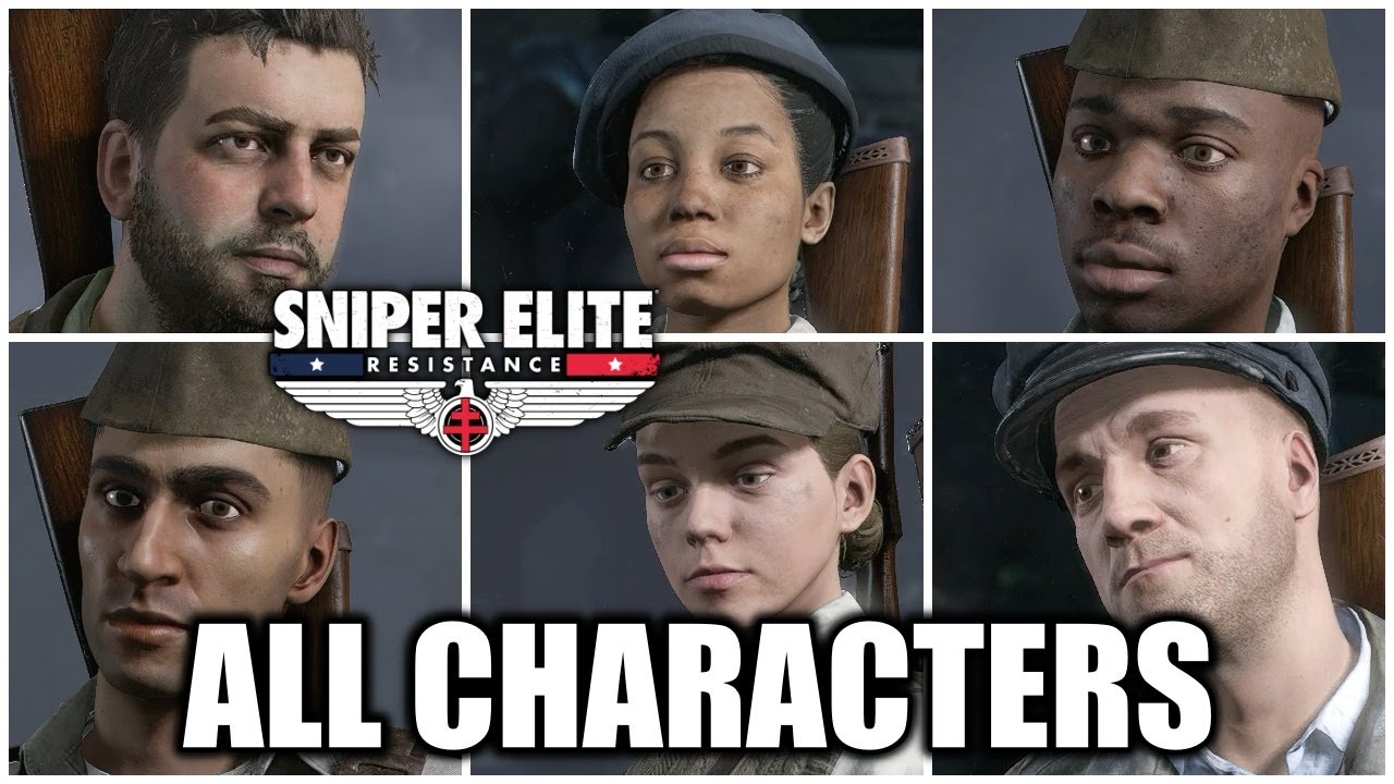Sniper Elite Resistance - All Characters & Headgear