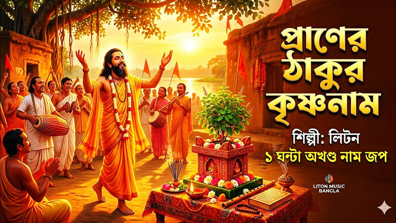 প্রাণের ঠাকুর কৃষ্ণ নাম | Hare Krishna Hare Rama | Non-Stop Krishna Bhajan | Liton Music Bangla