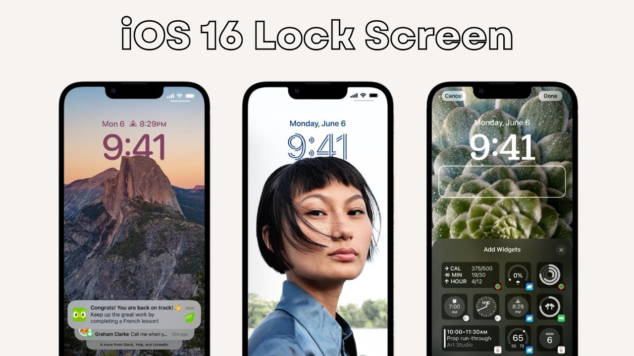 iOS 16 New customizable Lock Screen Interface