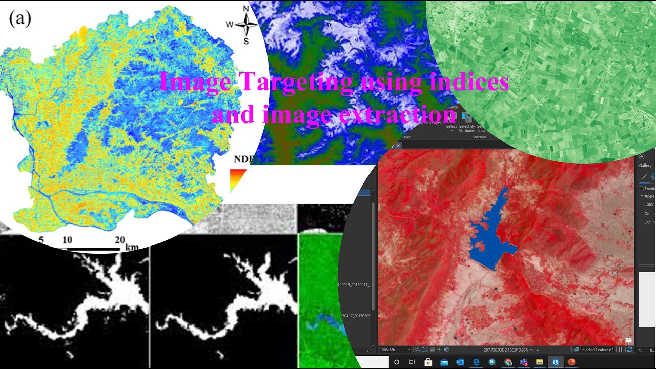 Creating spectral indices NDVI NDBI NDWI NDMI in ArcGIS pro and  water body extraction technique