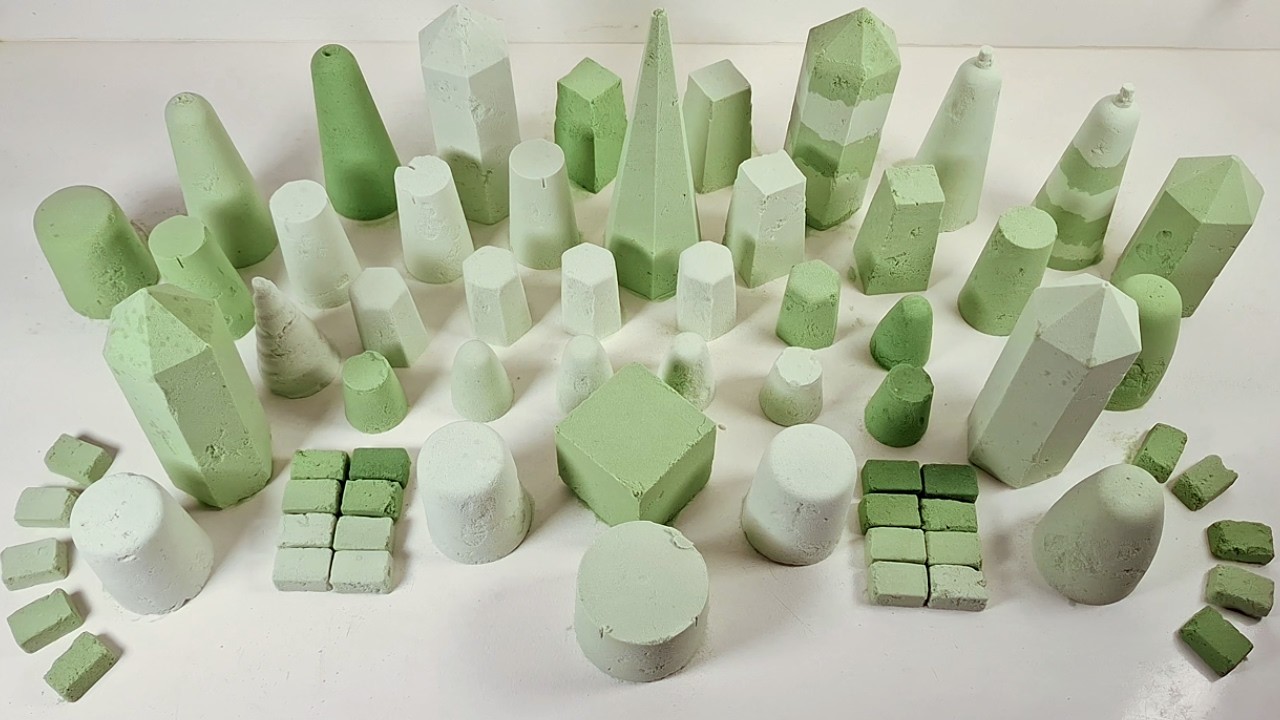 Satisfying Green 🧩 Baking Soda Crushing ASMR