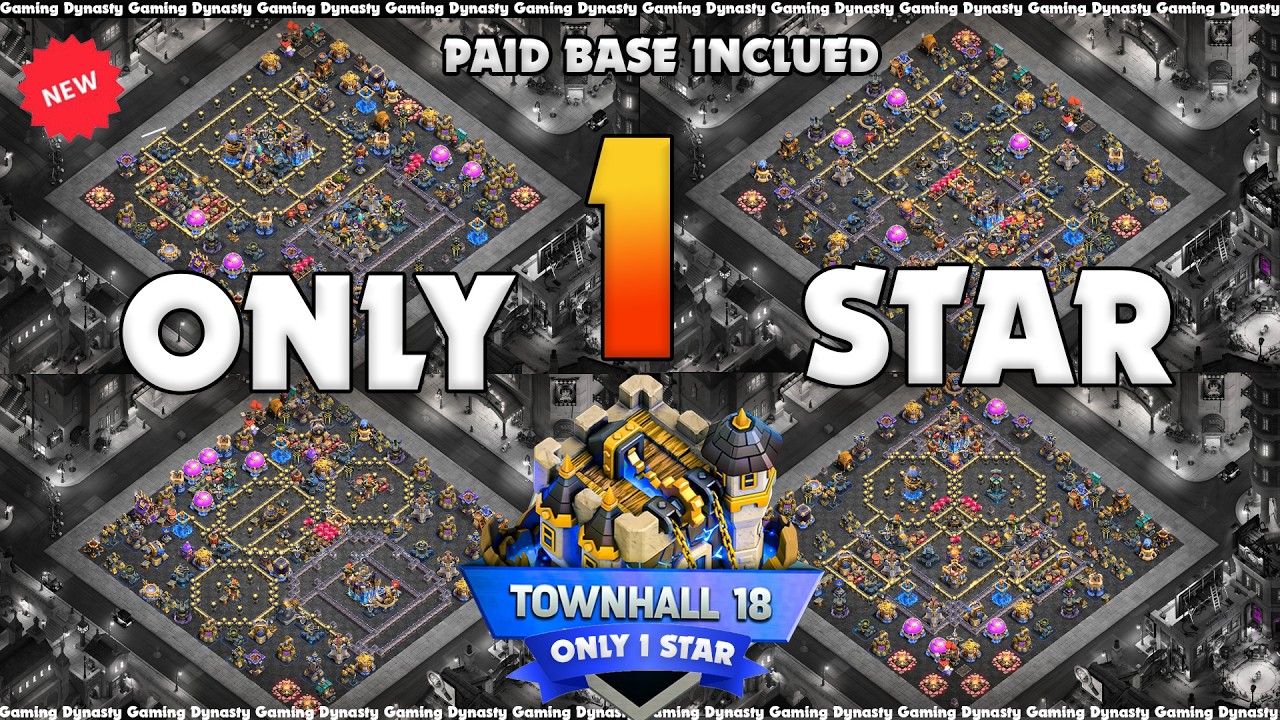 NEW Updated - TH18 only 1* STAR War Base with Link Best Town Hall 18 Base 2026 | Clash