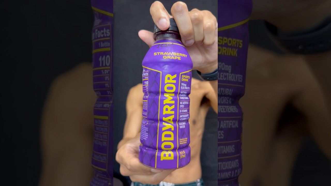 🍇 Body Armor Strawberry Grape fitness drink 🍓 #health #healthy #hydrate #sport #sports #foodie