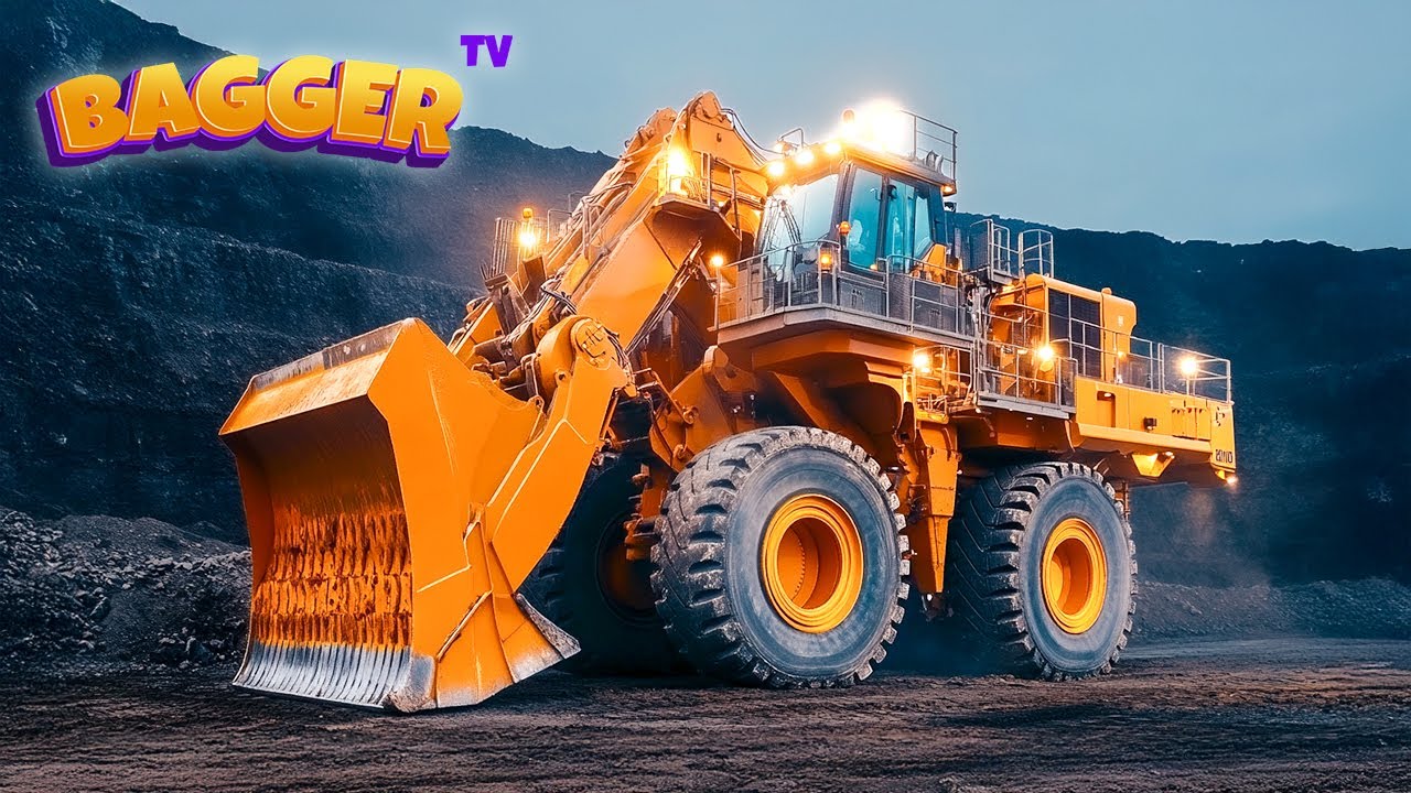 🦺 Winter-Bagger, Bulldozer, Radlader 👷 Super Bagger für Kinder, Bagger im Einsatz (EXTRA LANG)