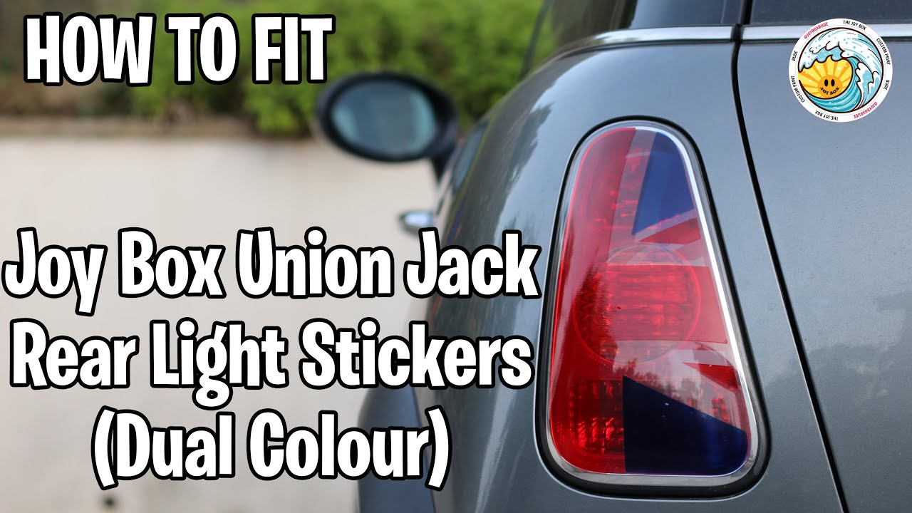 How To Fit:  Joy Box MINI R53 R52 R50 Union Jack Tail Light Stickers (Red/Blue Version)