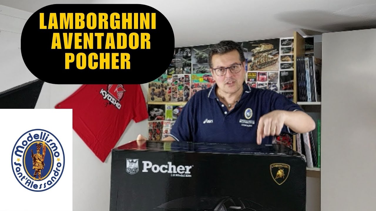 Unboxing Lamborghini Aventador Roadster Pocher 1/8