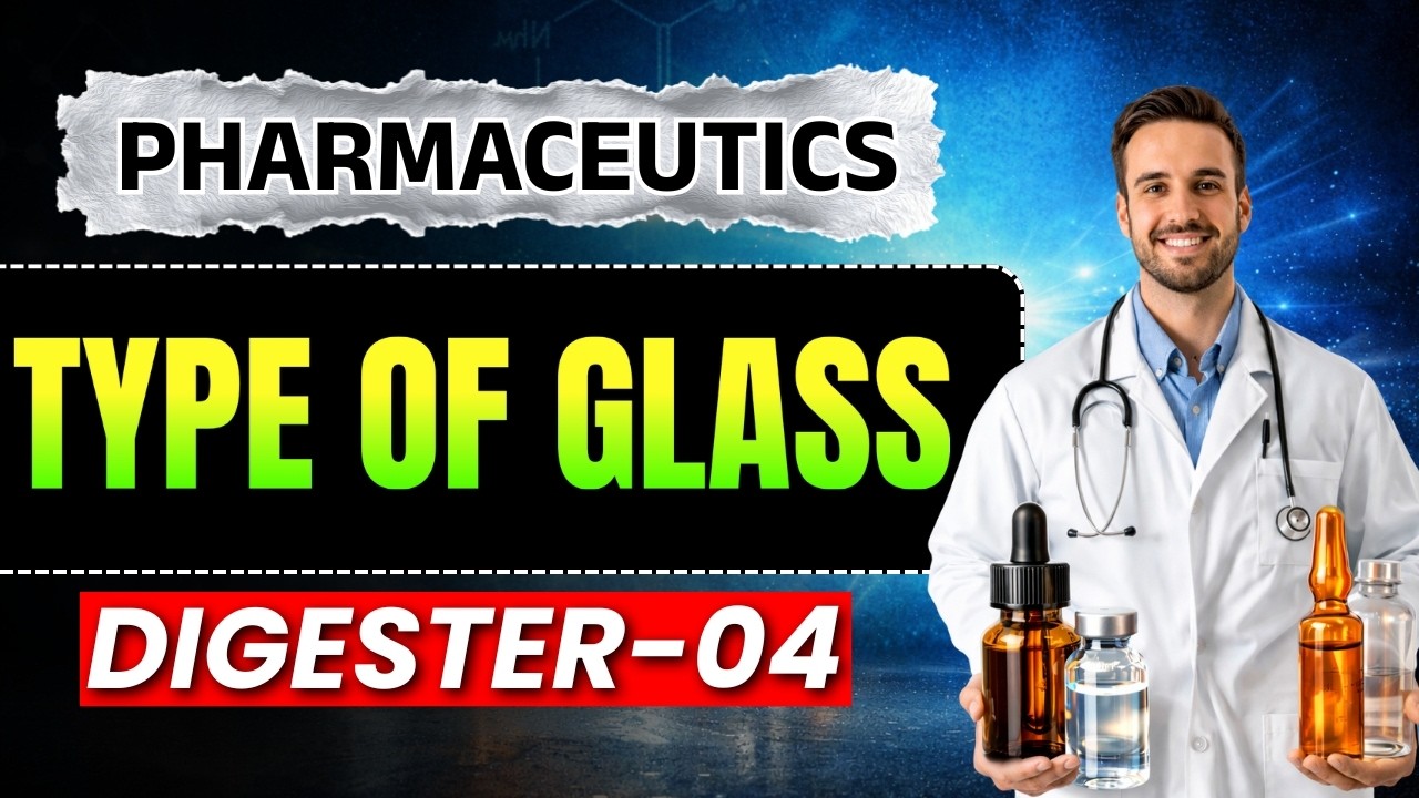 DIGESTER-4 | TYPES OF GLASS | PHARMACEUTICS | GPAT-2020 | NIPER| PHARMACIST | DI