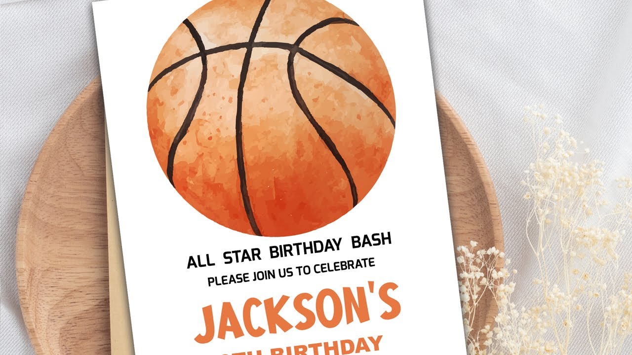 Basketball Birthday Invitations How to Edit on Zazzle 🎉 