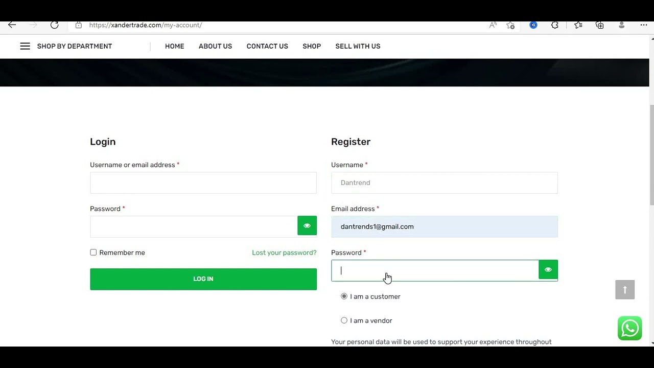 How to Sign up on Xander Trade