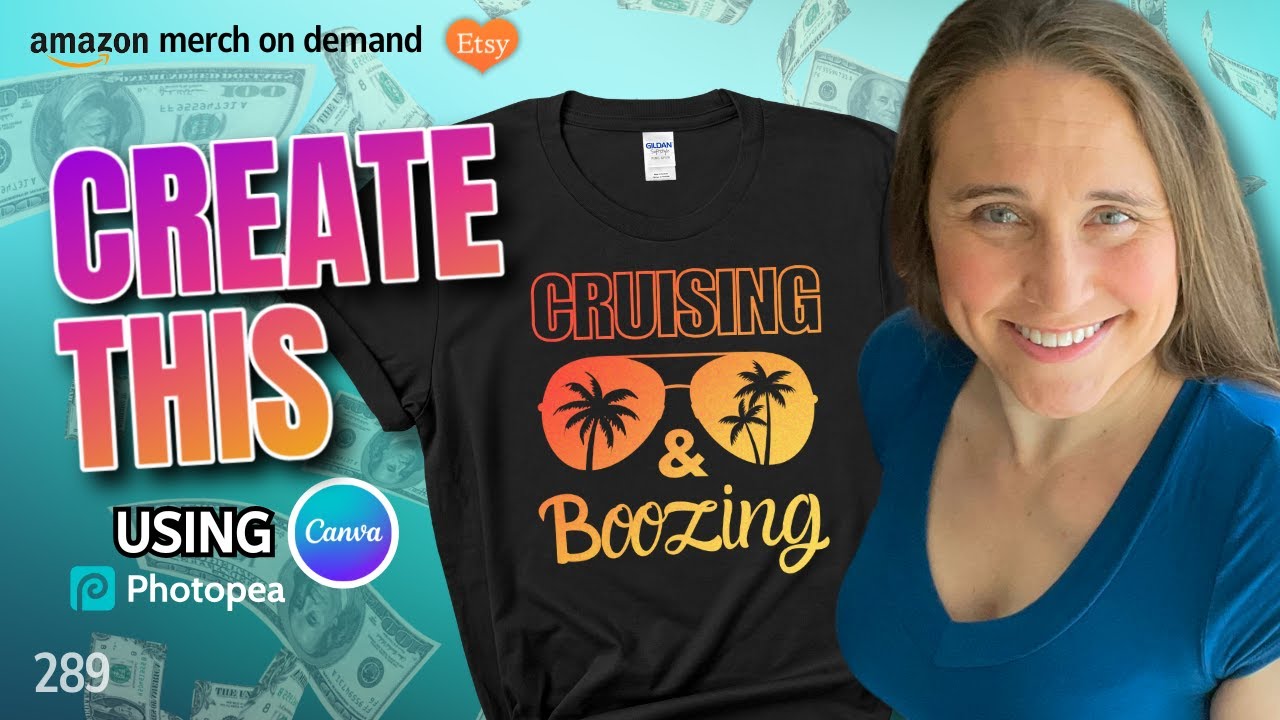 Canva Design Tutorial For Print On Demand With Summer Gradient- Plus 5 Bonus Niches🔥🔥🔥