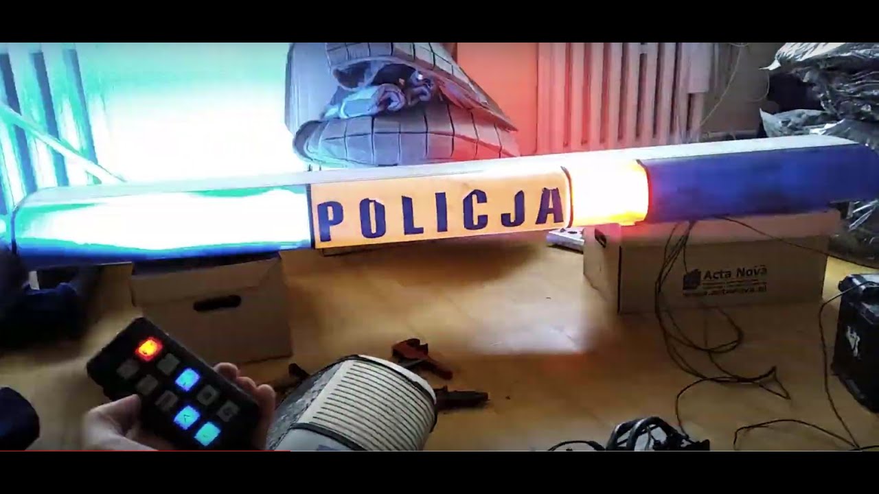 Gamet GAM-150 + Belka ostrzegawcza Gamet WX 30 / pokaz sygnalizacji świetlno-dźwiękowej