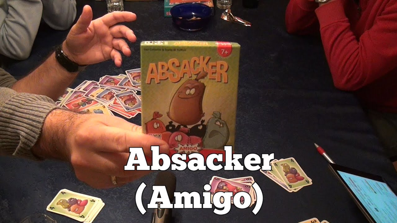 Test Absacker (Amigo Spiele): Rezension und Beispielrunde von Spiele-Podcast.de