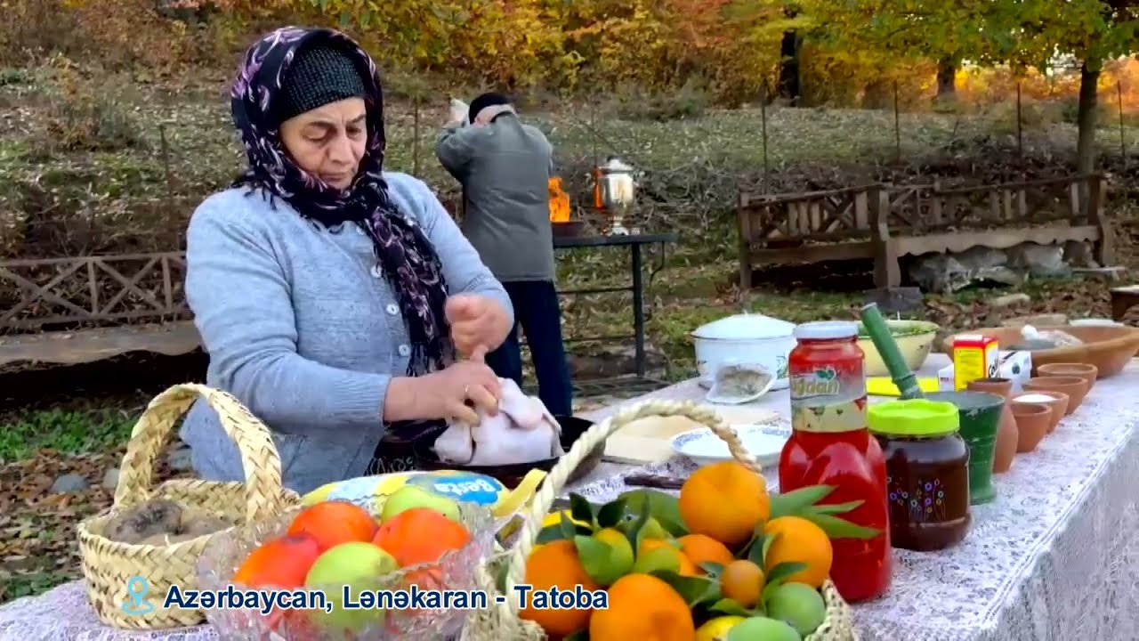Plov, kükü, toyuq, ördək və badımcan ləvəngisi-We prepared pilaf, chicken, duck and eggplant dish