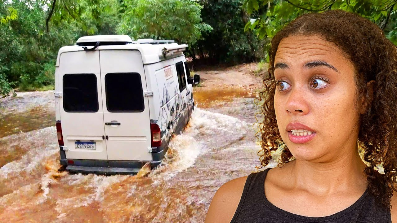 ENTRAMOS NO MEIO do RIO com o MOTORHOME - BR 070 de Bras&iacute;lia &agrave; Cuiab&aacute;
