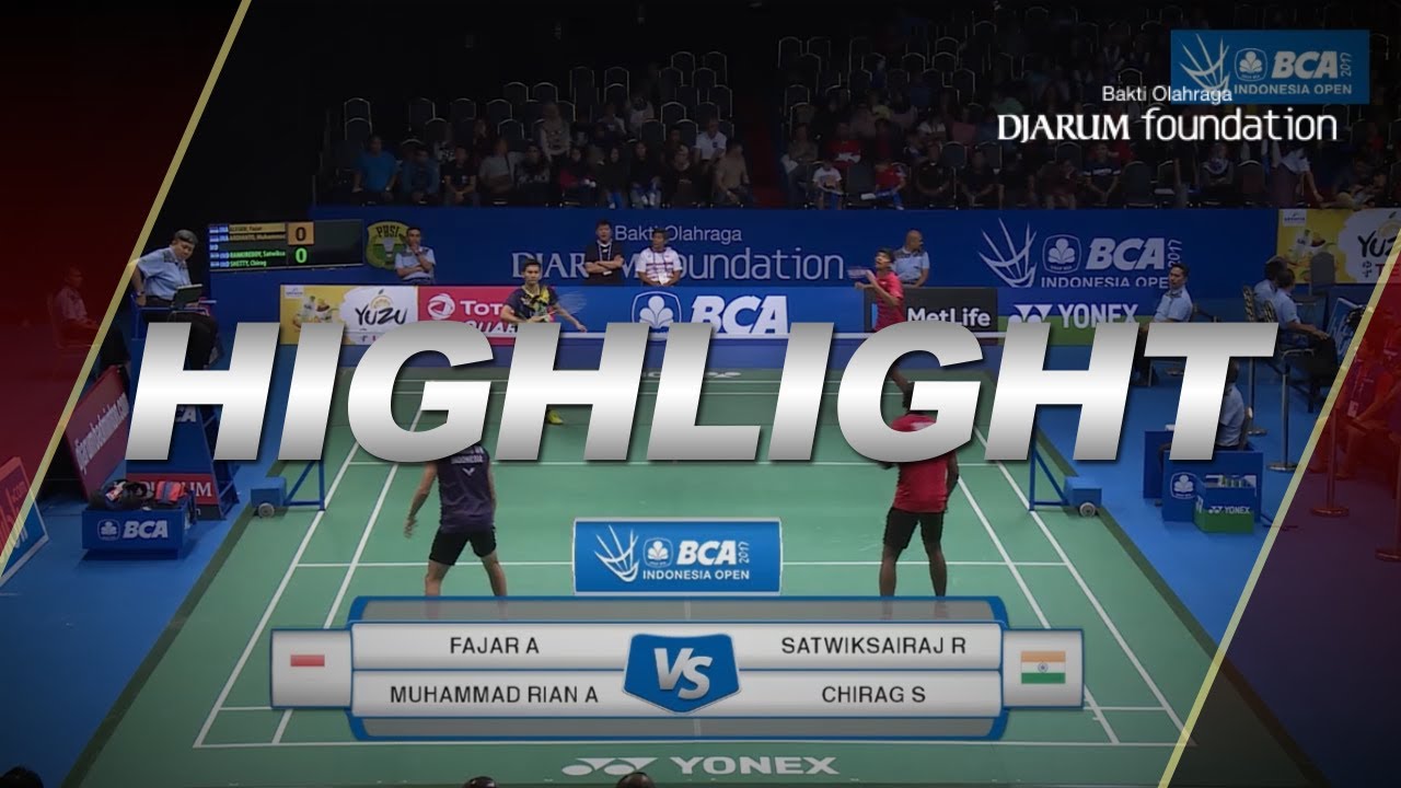 Fajar Alfian/Muhammad Rian A (INA) VS Satwiksairaj R/Chirag Shetty (IND)