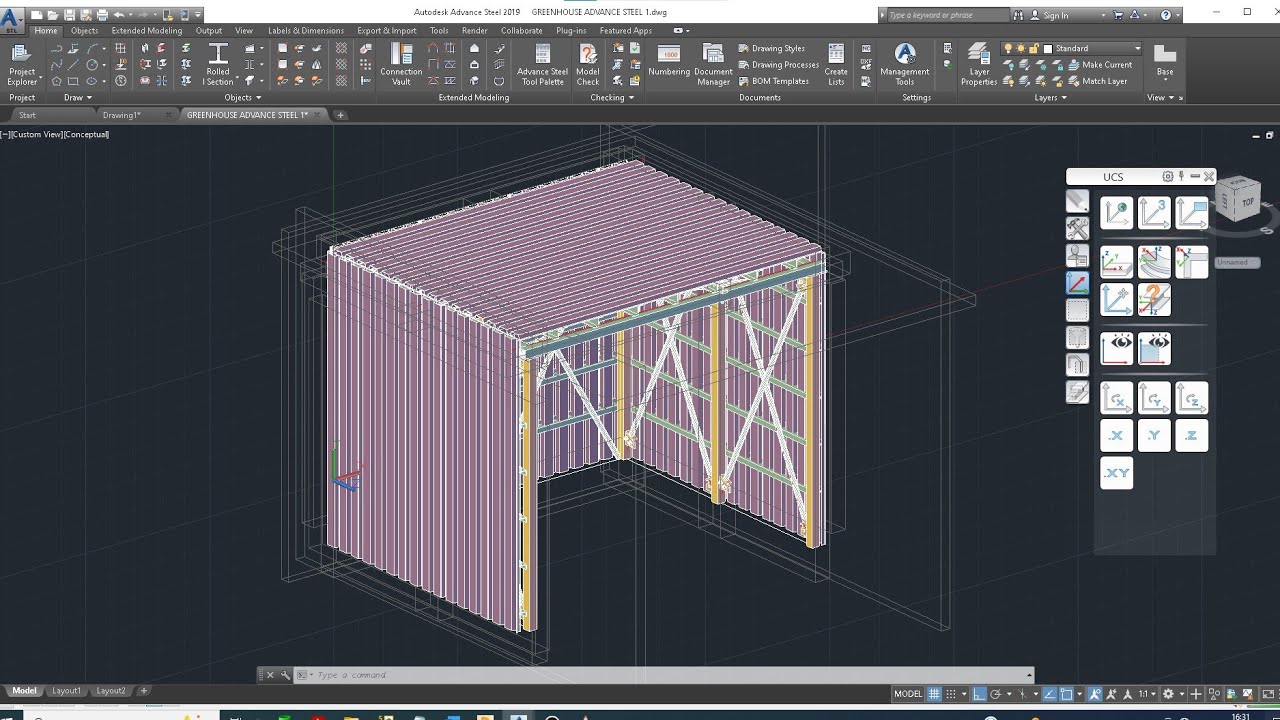 How to Model Roof and Wall Cladding in Advance Steel