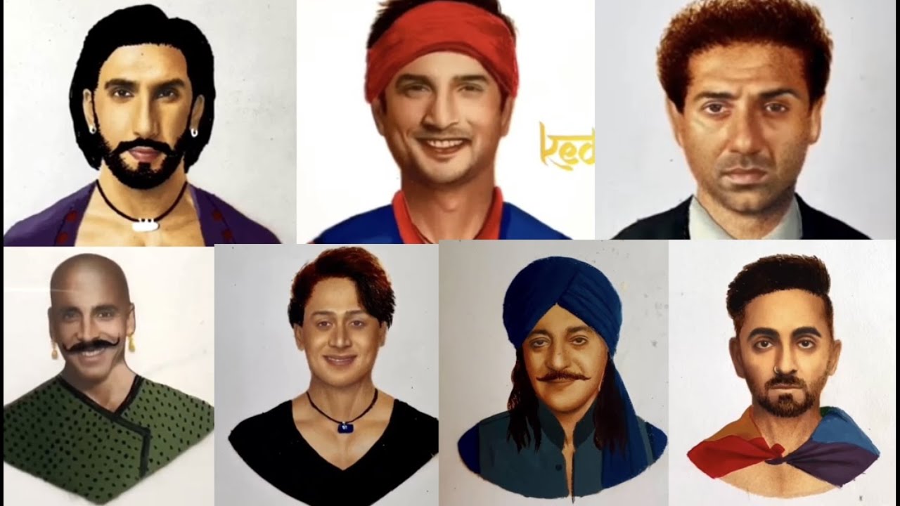 Different actors bollywood journey compilation | tanujsoniarts