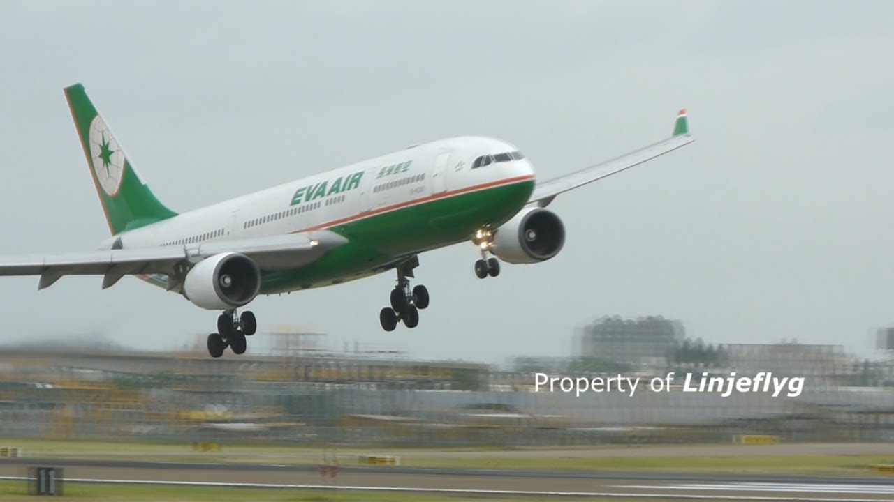 Go Around#2 EVA AIR A332- Super Typhoon Usagi 長榮航空天兔颱風重飛