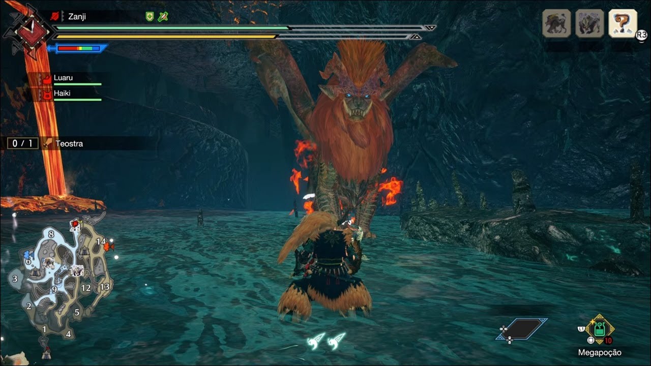 Monster Hunter Rise Urgent Quest Teostra High Rank Sword and Shield pt-br No Commentary ps5