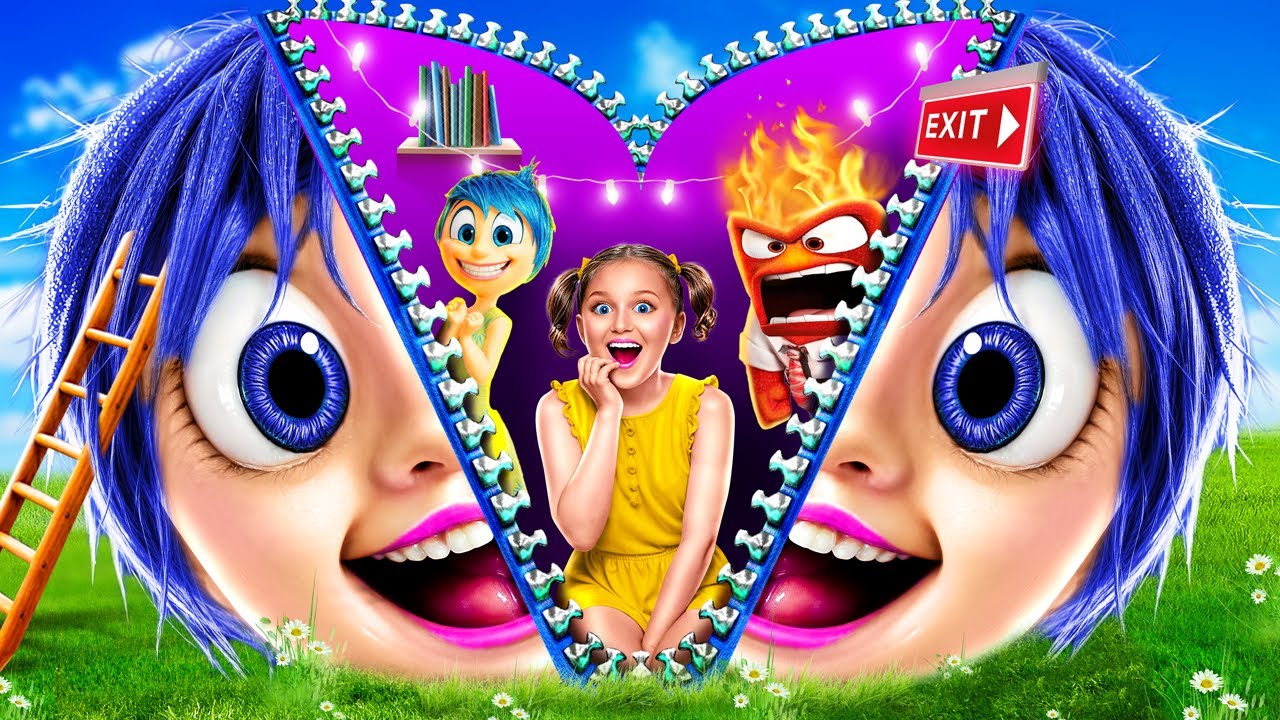 Inside Out 2 İçin Minik Bir Ev İnşa Ediyoruz! Duygular Beni Yönetirse! Gerçek Hayatta Inside Out 2!