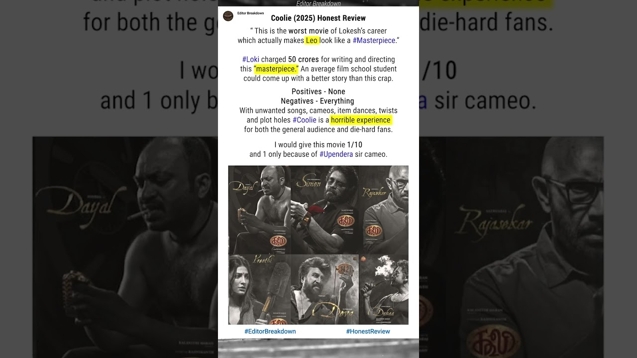 Coolie (2025) Honest Review