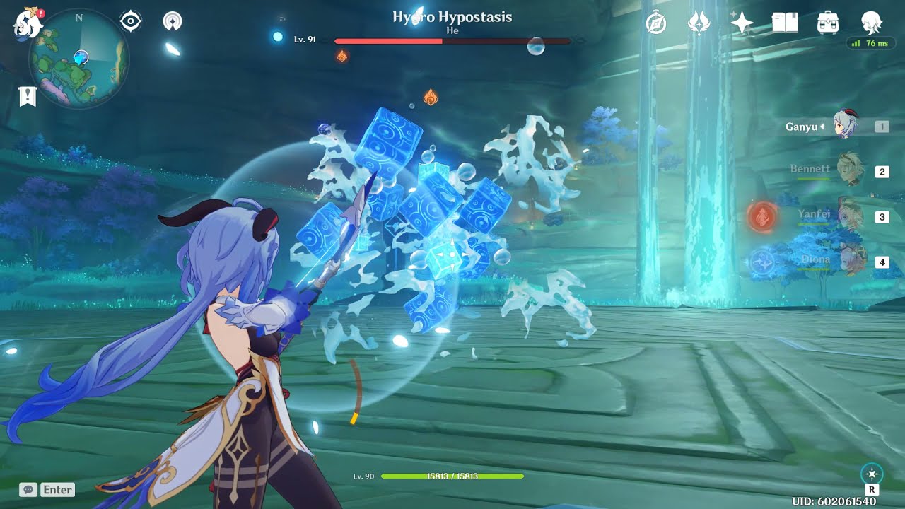Beating Hydro Hypostasis in 1 minute | Genshin Impact