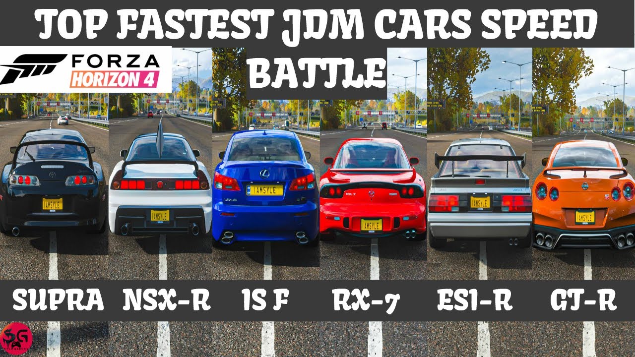 Forza Horizon 4 Top Fastest JDM Cars -  Top Speed Battle