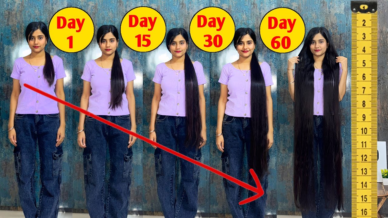 30 Days Challenge || How To Make Thin To Thick Hair || कोई नही बतायेगा 🤫 #longhair