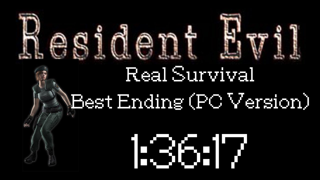 Resident Evil HD Remaster (PC 60FPS) Speedrun - Jill Real Survival Best Ending - 1:36:17