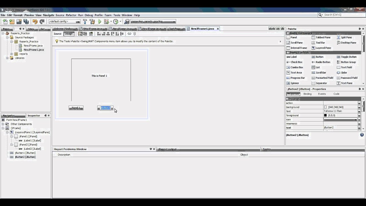 how to use layered pane in netbeans java project.wmv