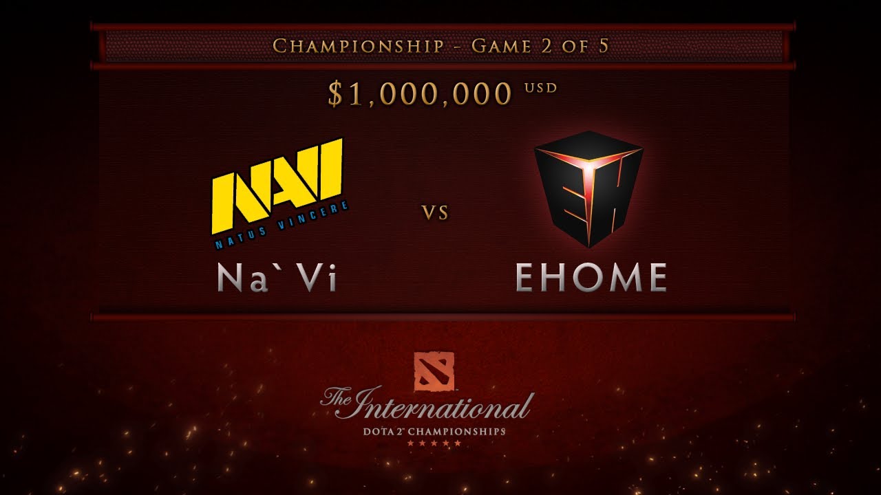 EHOME vs NaVi - Game 2, Championship Finals - Dota 2 International - No Commentary