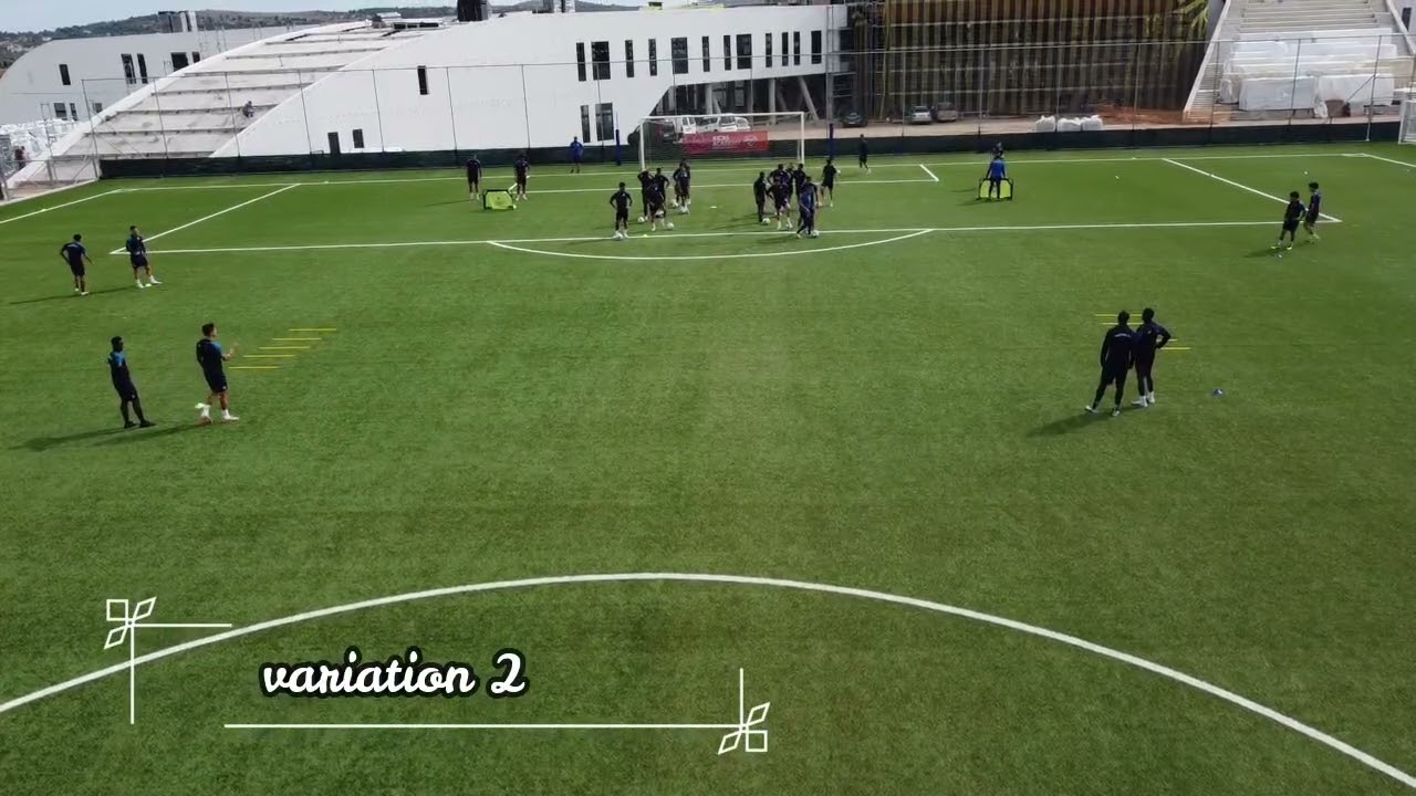 Football- SAQ triagles with small goals