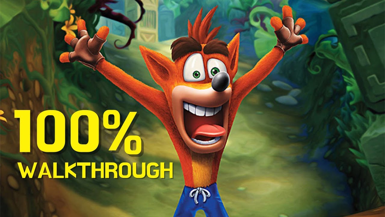 Crash Bandicoot 100% Walkthrough (N Sane Trilogy) -  All Boxes & Color Gems and Keys [4K HDR]