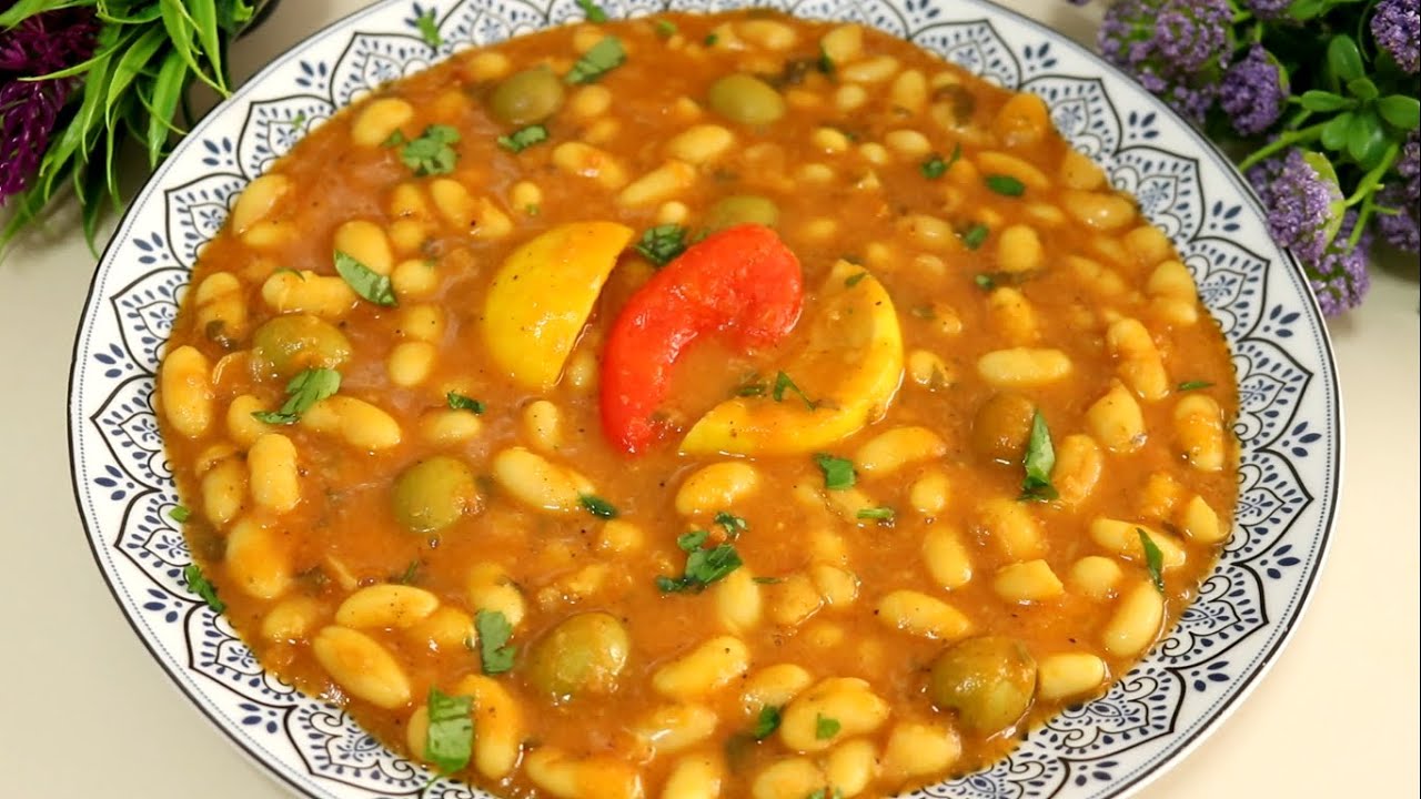 Марокканская кухня: Белая фасоль в соусе — вкусное популярное блюдо‼️ рецепт лобии