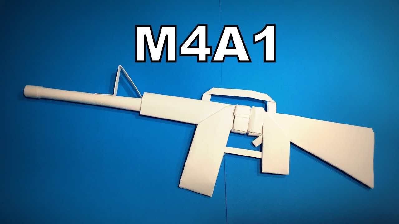 Оригами Винтовка | Как сделать бумажную винтовку M4A1
