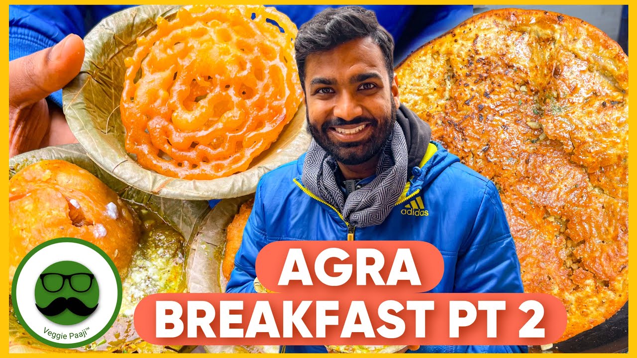 Spicy Bedai, Crispy Parantha | Agra Breakfast Street Food Part 2 | Veggie Paaji
