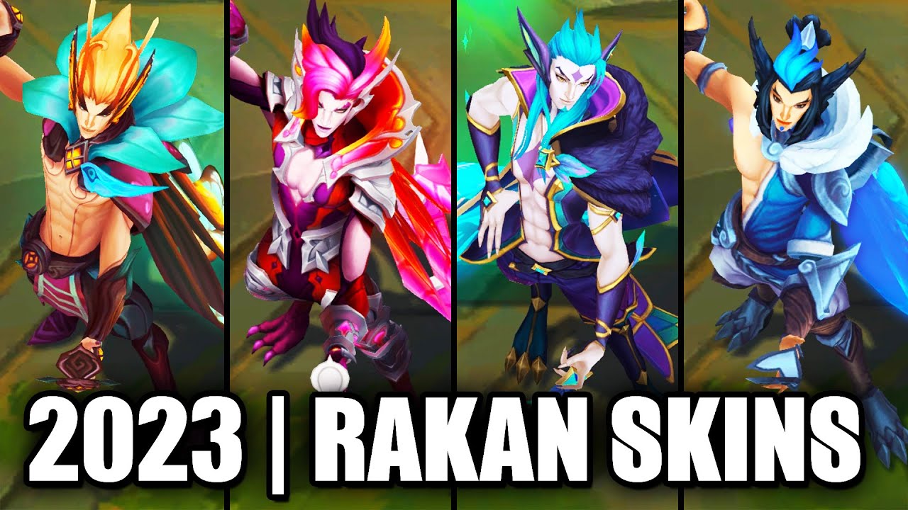 ALL RAKAN SKINS SPOTLIGHT 2023 | League of Legends