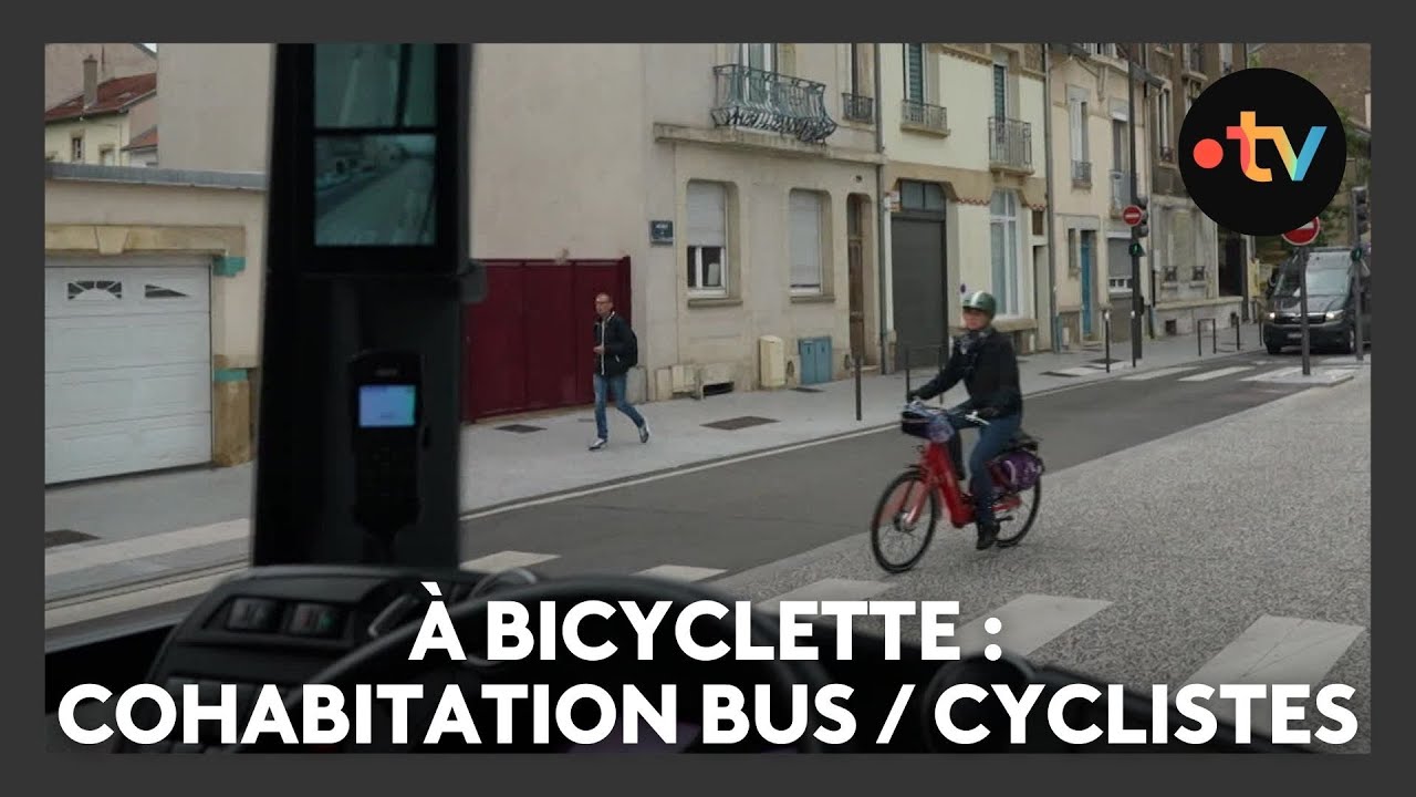 A bicyclette : difficile cohabitation entre chauffeurs de bus et cyclistes à Nancy
