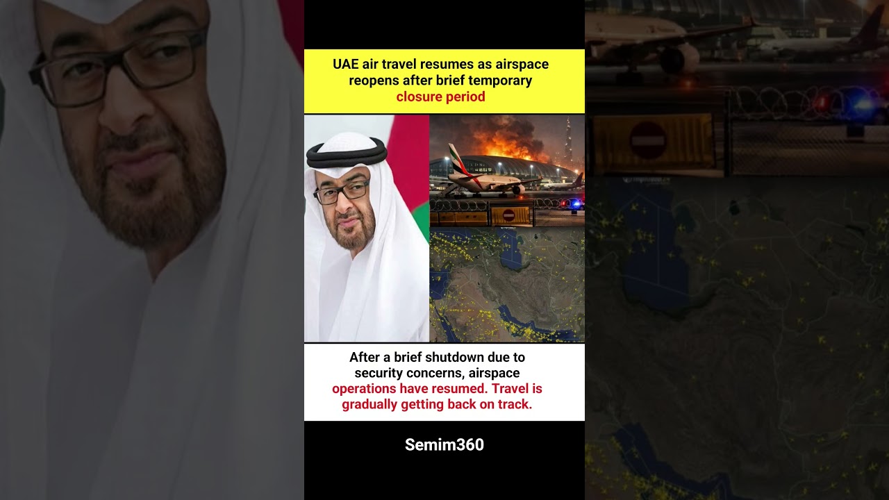 UAE Airspace Reopens, Travel Back on Track ✈️ #ytshorts #trending