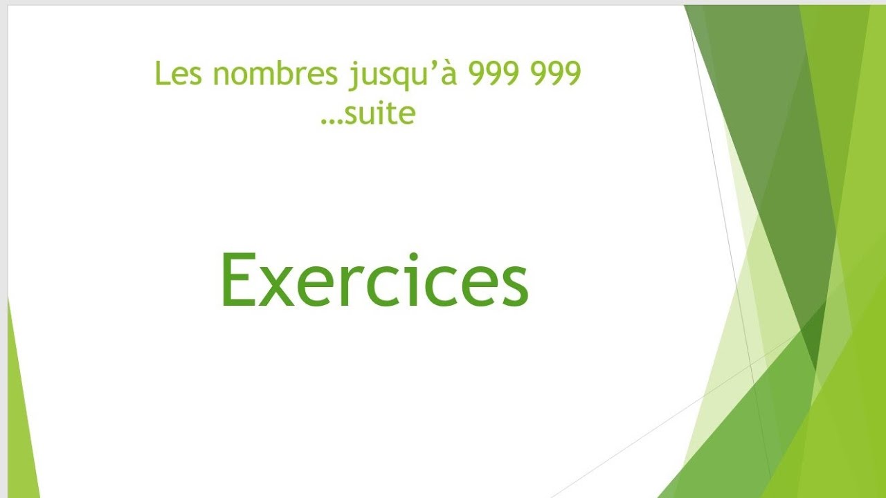 ....3ème suite Exercices 