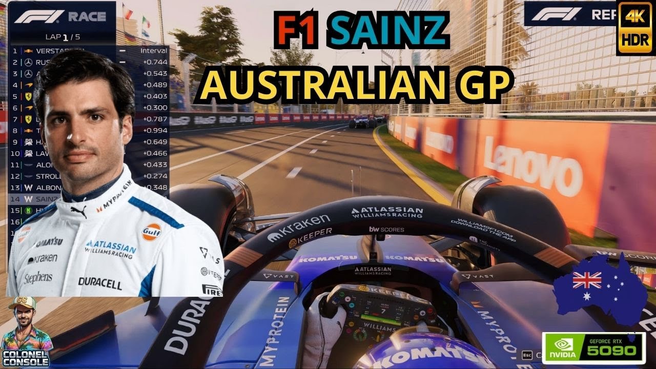 🏆 REDEMPTION RUN: Carlos Sainz Williams | F1 25 Australian GP Ultra 4K