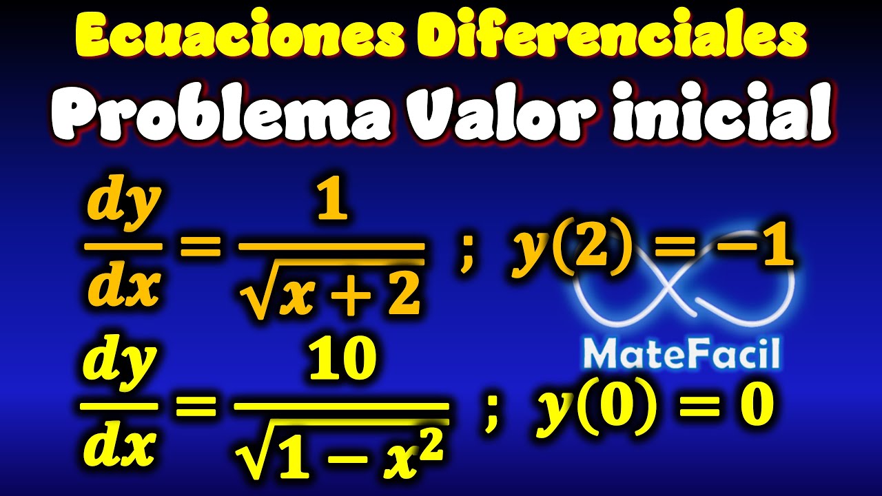 Ecuaciones Diferenciales con Condiciones Iniciales (PVI) - EJERCICIOS RESUELTOS