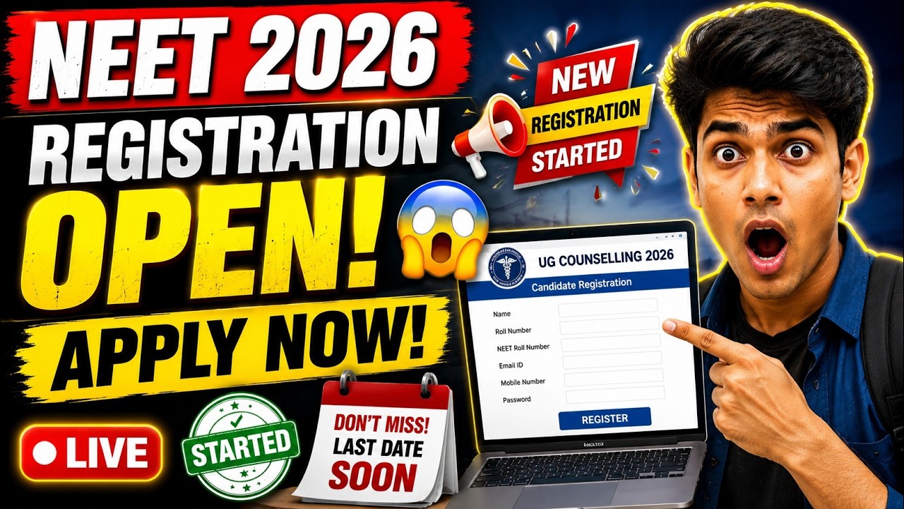 🚨 NEET UG Counselling 2026 Registration Started! | Apply Now Before Last Date 😱