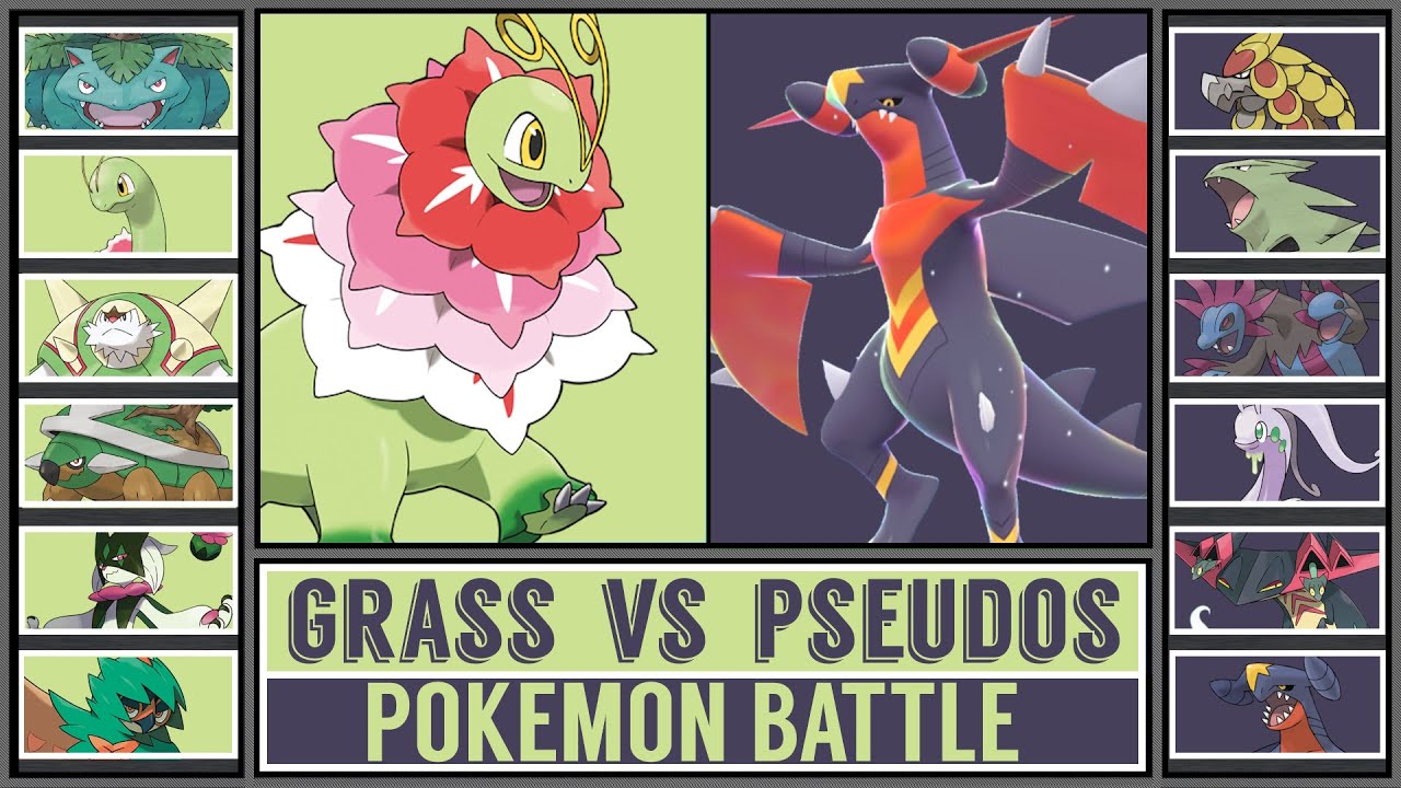 GRASS STARTERS vs PSEUDO LEGENDS | Pokémon Battle