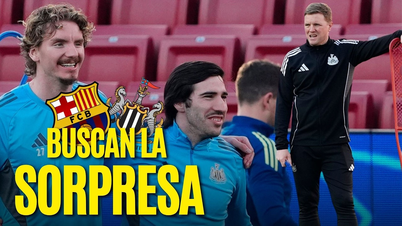 🔥 Último ENTRENAMIENTO del NEWCASTLE en el CAMP NOU: ¿golpe o sorpresa ante el BARÇA? ⚽