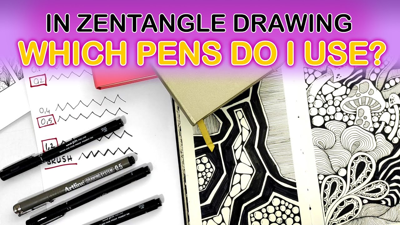In zentangle drawing which pens do i use ? Which pens are used for zentangle art ?