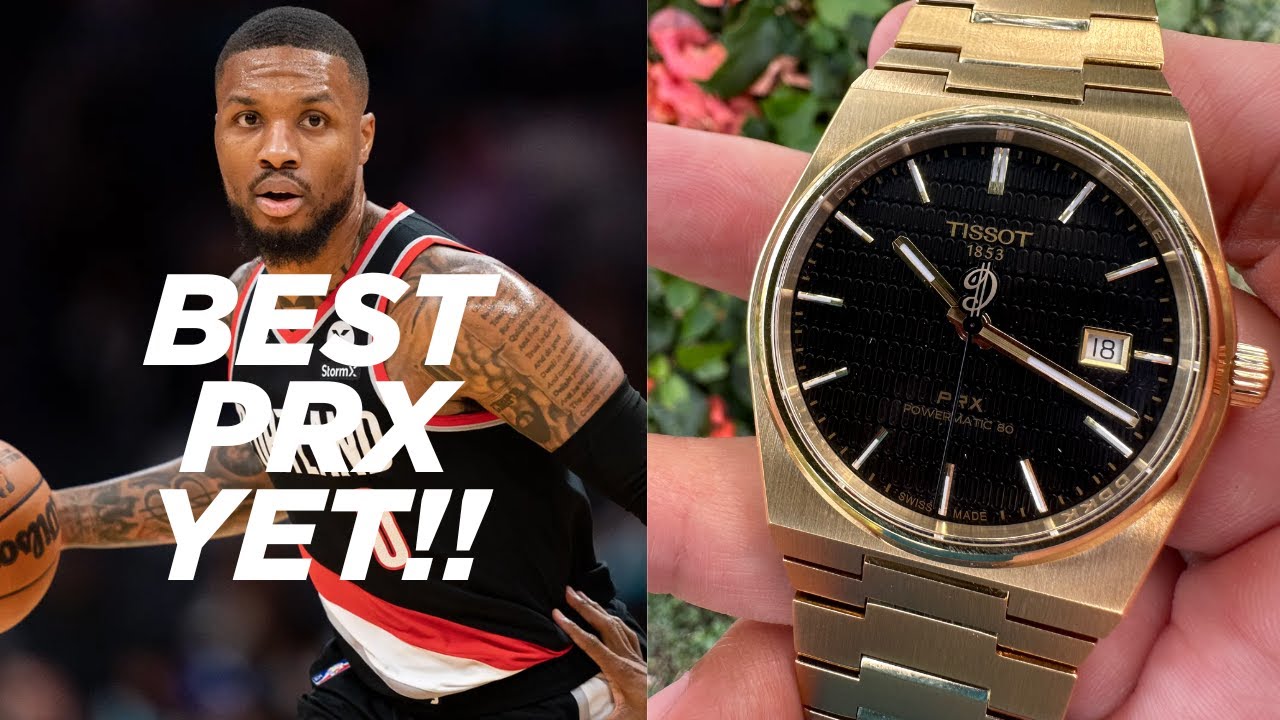 The new Gold Tissot PRX collaboration with Damien Lillard is the best PRX yet! Dame Time NBA