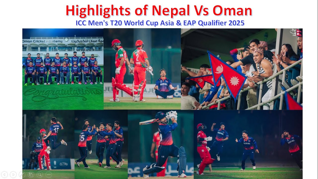 Nepal vs Oman highlights ICC Men's T20 World Cup Asia & EAP Qualifier 2025