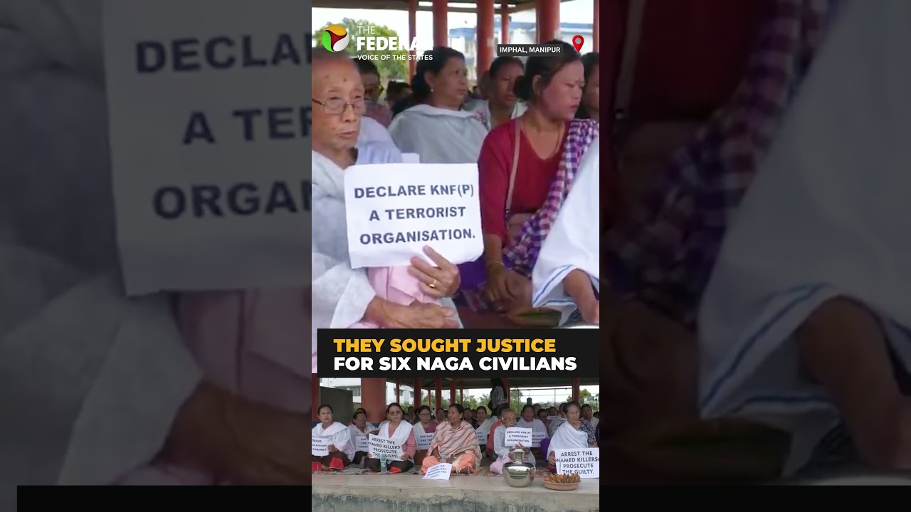 Manipur women stage protest in Imphal seeking justice for 6 killed Naga civilians | #shorts